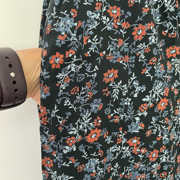 Madewell Navy Floral Cap-sleeved Vintage Summer Dress - Picture 5 of 5